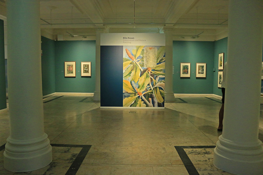 Paintings on the first level of the Cairns Art Gallery.