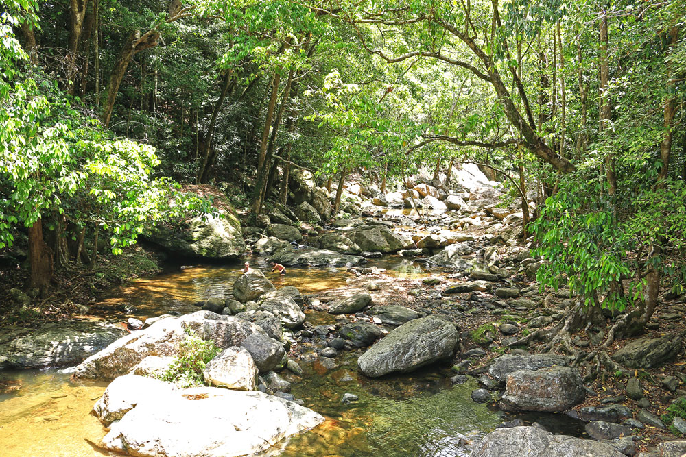 Take a dip in Stoney Creek after your Glacier Rock hike.