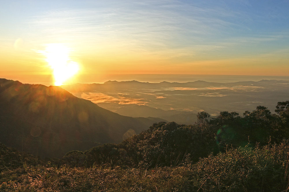 An amazing sunset from Eastern Summit Camp on Mount Bartle Frere.