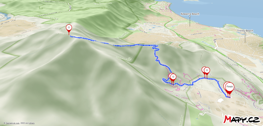 3D Views of the Saddle Mountain hiking route.