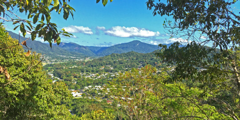 one of the views from the Green Arrow Cairns walking track