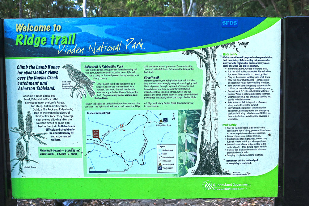 Information board for Kahlpahlim Ridge trail.