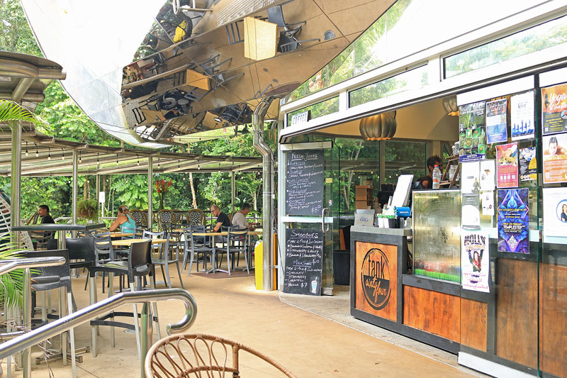 Cairns Botanic Gardens - outdoor area at Tank Sixty-Four Cafe.